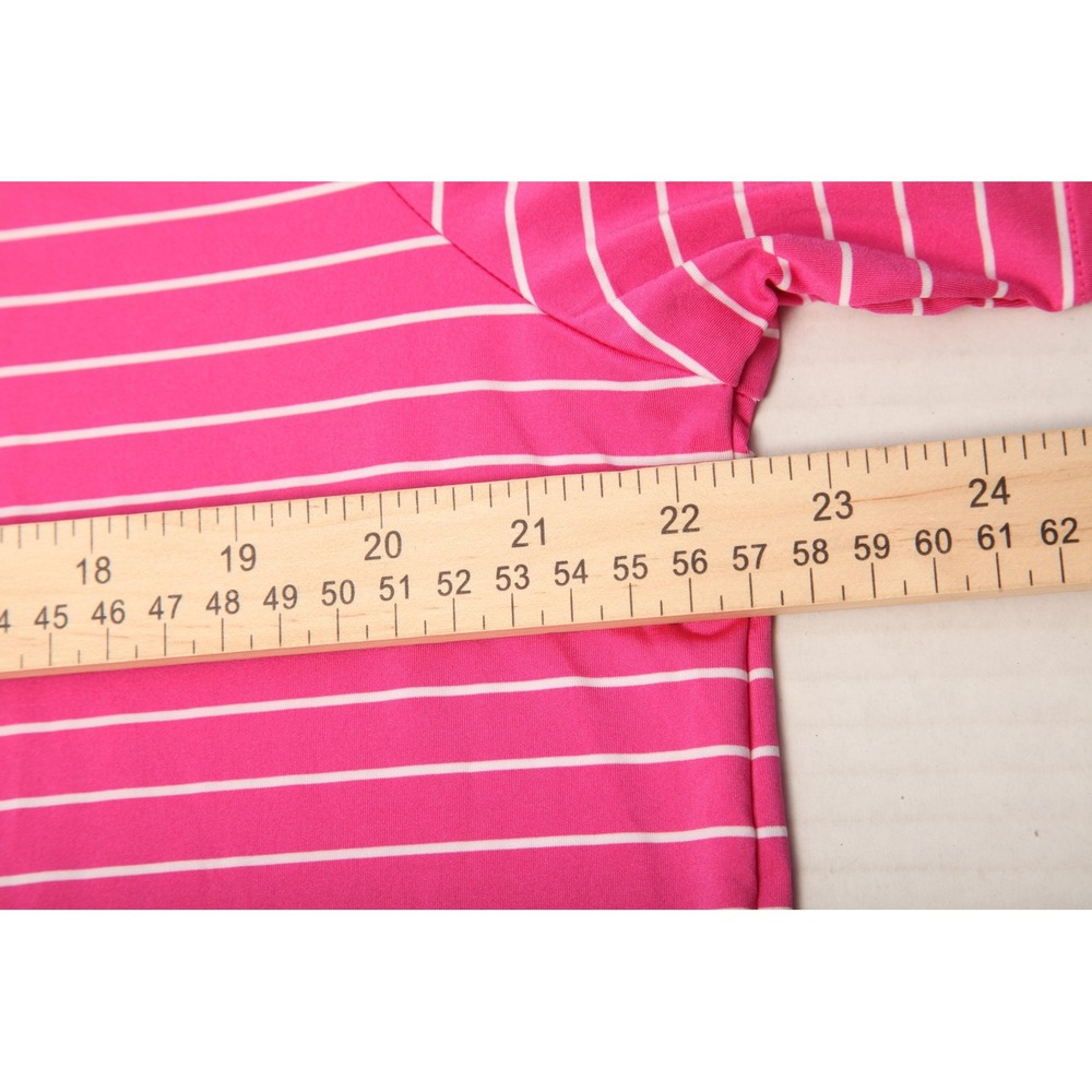 RLX Ralph Lauren Polo Shirt Mens Medium Pink Stripe Golf Mountain Ridge CC - Picture 9 of 12